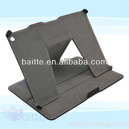 Hot selling leather case for ipad 5 quality PU/TPU/WOOD leather cover case for ipad 5
